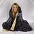 Polynesian Hawaii Hooded Blanket - Humpback Whale with Hibiscus (White) 5
