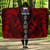 Samoa Hooded Blanket - Polynesian Tattoo Red 1