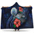 Fiji Polynesian Hooded Blanket - Blue Turtle Hibiscus 1