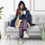 Tokelau Polynesian Hooded Blanket - Blue Turtle Hibiscus 5