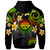 FSM Hoodie - Custom Personalised Polynesian Waves with Plumeria Flowers (Reggae)