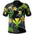 Kanaka Maoli Polo Shirt - Custom Personalised Polynesian Waves with Plumeria Flowers (Green)