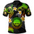 FSM Polo Shirt - Custom Personalised Polynesian Waves with Plumeria Flowers (Reggae)
