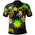 Nauru Polo Shirt - Custom Personalised Polynesian Waves with Plumeria Flowers (Reggae)