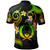 Pohnpei Polo Shirt - Custom Personalised Polynesian Waves with Plumeria Flowers (Reggae)