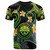 FSM T-shirt - Custom Personalised Polynesian Waves with Plumeria Flowers (Green)