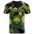 FSM T-shirt - Custom Personalised Polynesian Waves with Plumeria Flowers (Green)