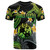 Tonga T-shirt - Custom Personalised Polynesian Waves with Plumeria Flowers (Green)