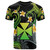 Wallis and Futuna T-shirt - Custom Personalised Polynesian Waves with Plumeria Flowers (Green)