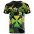 Wallis and Futuna T-shirt - Custom Personalised Polynesian Waves with Plumeria Flowers (Green)