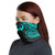 Pohnpei Neck Gaiter - Floral Tattoo Neon Blue 1 Pohnpei Neck Gaiter - Floral Tattoo Neon Blue 1