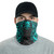 Tuvalu Neck Gaiter - Floral Tattoo Neon Blue 2