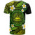 American Samoa Custom Personalised T-Shirt - Plumeria Polynesian Vibe Green
