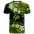 Fiji Custom Personalised T-Shirt - Plumeria Polynesian Vibe Green 1