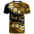 Federated States of Micronesia Custom Personalised T-Shirt - Plumeria Polynesian Vibe Gold 2