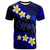 Northern Mariana Islands Custom Personalised T-Shirt - Plumeria Polynesian Vibe Blue 1