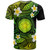 Northern Mariana Islands Custom Personalised T-Shirt - Plumeria Polynesian Vibe Green