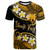 Papua New Guinea Custom Personalised T-Shirt - Plumeria Polynesian Vibe Gold 2