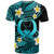 Pohnpei Custom Personalised T-Shirt - Plumeria Polynesian Vibe Turquoise