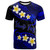 Wallis and Futuna Custom Personalised T-Shirt - Plumeria Polynesian Vibe Blue