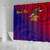 American Samoa Polynesian Custom Personalised Personalized Shower Curtain - Bald Eagle (Blue - Red) 2