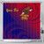 American Samoa Polynesian Custom Personalised Personalized Shower Curtain - Bald Eagle (Blue - Red) 1