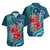 Chuuk Hawaiian Shirts - Blue Pattern With Tropical Flowers 1
