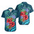 Vanuatu Hawaiian Shirts - Blue Pattern With Tropical Flowers 1