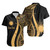 Nauru Custom Personalised Hawaiian Shirts - Gold Polynesian Tentacle Tribal Pattern 1