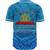 Tonga Custom Personalised Baseball Shirt - Lavengamalie College Logo With Tropical Flowers Baseball Shirt 3