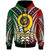 Vanuatu Hoodie - Custom Vanuatu Independence Anniversary With Arm Polynesian Patterns Hoodie