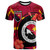 Papua New Guinea T-shirt - Custom Papua New Guinea Flag with Hibicus Polynesian Patterns T-shirt