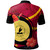 Papua New Guinea Polo Shirt - National Capital District Flag of PNG with Hibicus and Polynesian Culture Polo Shirt