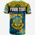 Tuvalu Motto Polynesian T-shirt - Custom Tuvalu Coat Of Arms With Tropical Themed Backgrounds T-shirt