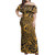 Polynesian Woman Off Shoulder Long Dress - Polynesian Pattern 06