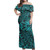 Polynesian Woman Off Shoulder Long Dress - Polynesian Pattern 19