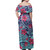 Hawaii Polynesian Woman Off Shoulder Long Dress - Polynesian Flower 2