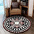 Fiji Round Rug - Tapa Fiji Pattern Culture Style Round Rugs Fiji Round Rug - Tapa Fiji Pattern Culture Style Round Rugs