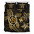 Hawaii Bedding Set Kanaka Maoli Map Hibiscus Plumeria Turtle Art Polynesian Gold