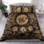 Hawaii Bedding Set Map Honu Hibiscus Polynesian Gold