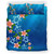 Hawaii Bedding Set Turtle Polynesian Plumeria Ocean