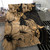 Hawaii Turtle Bedding Set Polynesian Hibiscus Art Gold