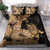 Hawaii Turtle Bedding Set Polynesian Hibiscus Art Gold