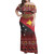 Papua New Guinea Woman Off Shoulder Long Dress - PNG Merry Christmas