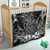 Hawaii Premium Quilt Pineapple Hibiscus Black And White