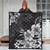 Hawaii Premium Quilt Hibiscus And Plumeria B&W