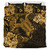 Hawaii Bedding Set - Hawaii Polynesian Turtle Tropical Golden Bedding Set