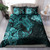 Hawaii Bedding Set - Hawaii Polynesian Turtle Tropical Turquoise Bedding Set