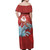 Hawaii Polynesian Christmas Off Shoulder Long Dress - Polynesian Santa Christmas Ugly Hawaii