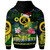 Malampa Polynesian Christmas Hoodie - Custom Malampa Vanuatu Coat of Arms Christmas Hat Polynesian Patterns Hoodie